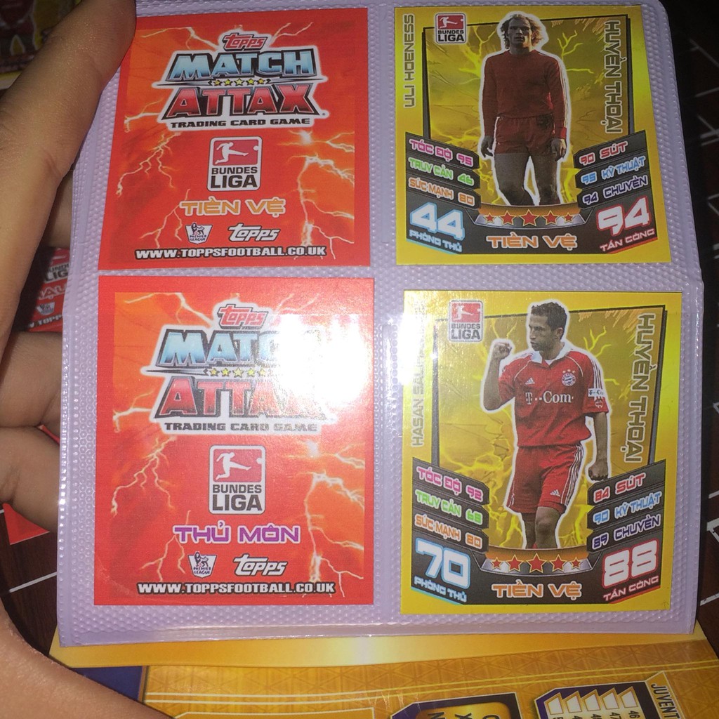 Trọn bộ 24 thẻ cầu thủ bóng đá Huyền thoại câu lạc bộ Bayern Munich kích thước thẻ Poca