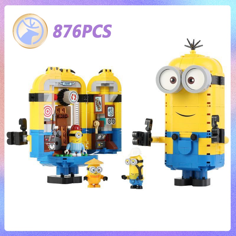 Bộ 876 Miếng|Bộ Đồ Chơi lego Xếp Hình Minion Vui Nhộn Dành Cho Bé