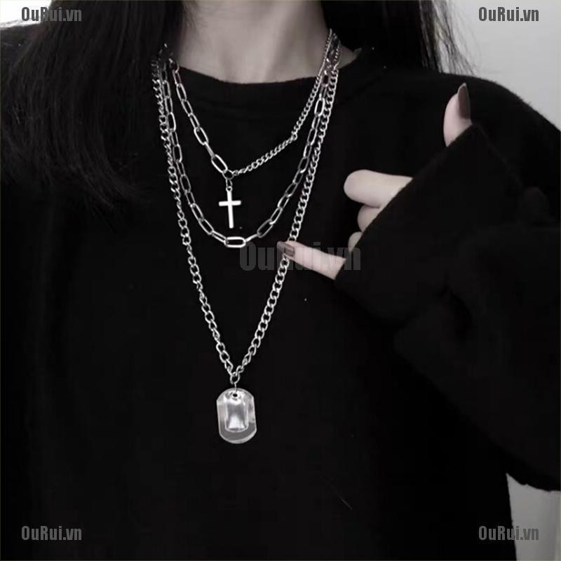 Dây chuyền kim loại mặt thánh giá kiểu dáng thời trang