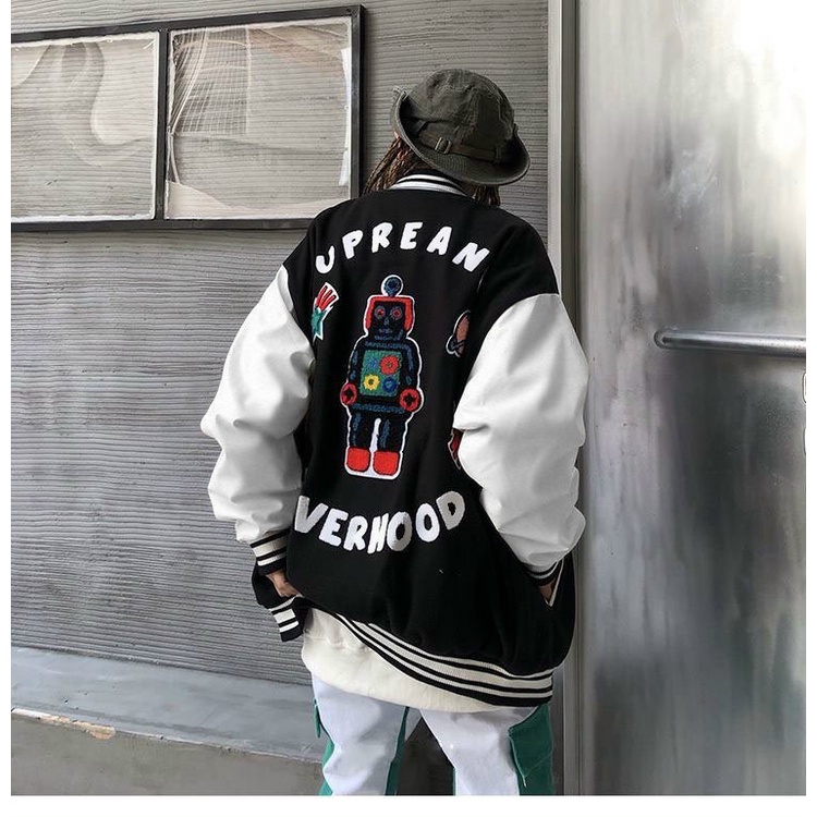 Áo Khoác Nỉ Nam Form Rộng Hình In Chữ H Kiểu Dáng Bomber Phong Cách Bóng Chày Mặc Thoáng Mát [NEW UNISEX]