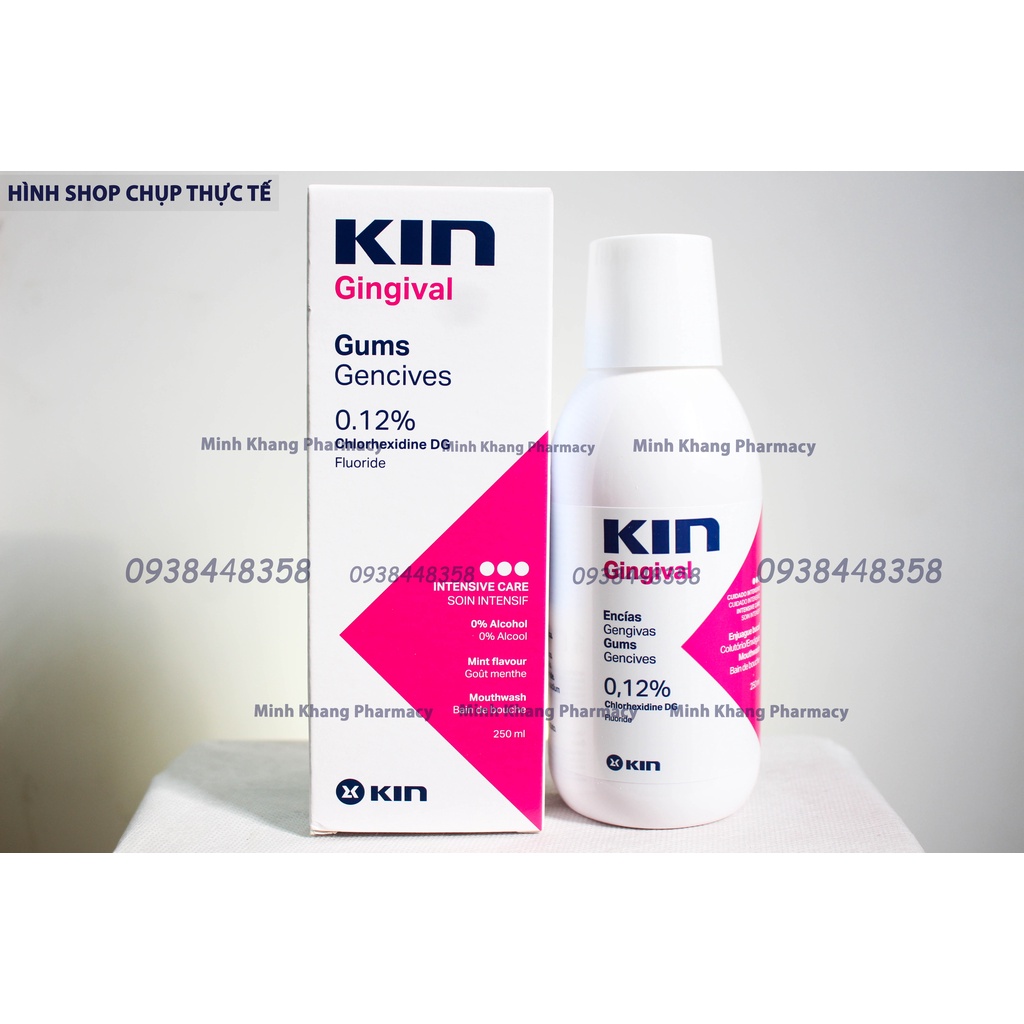 Nước súc miệng Kin Gingival 250ml vệ sinh răng miệng hỗ trợ trắng răng khử hôi miệng giúp thơm miệng ngừa sâu răng