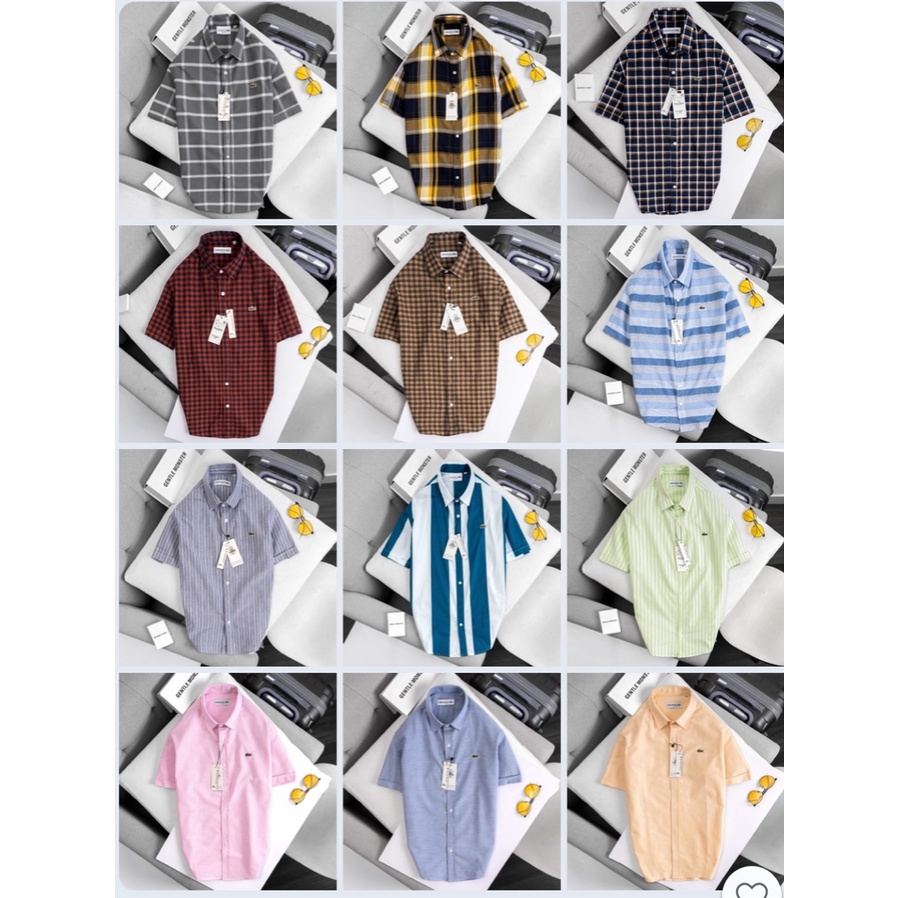 Áo sơ mi nam tay ngắn LC màu xanh nhạt oxford xuất khẩu cao cấp - Đẳng cấp phái mạnh