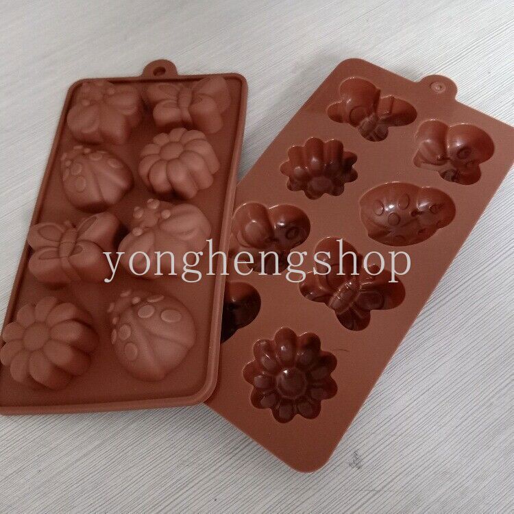 Khuôn Silicone Làm Bánh/Đá/Sô Cô La/Thạch Pudding/Thạch Hình Hoa Bướm Sáng Tạo DIY