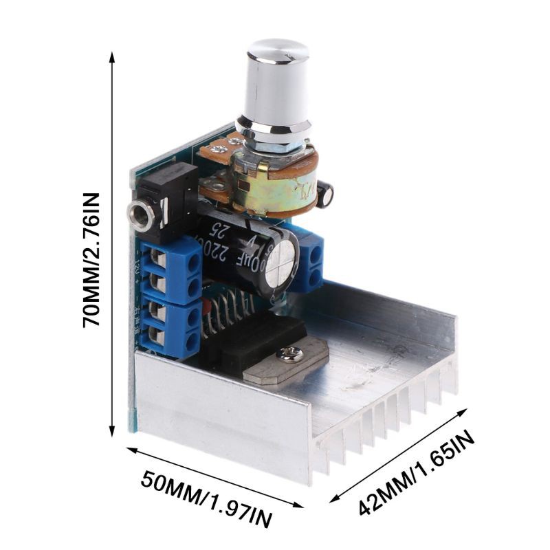 DOU 2x15W DC 9-15V TDA7297 Blue Dual Channel Digital Audio Power Amplifier Board Module