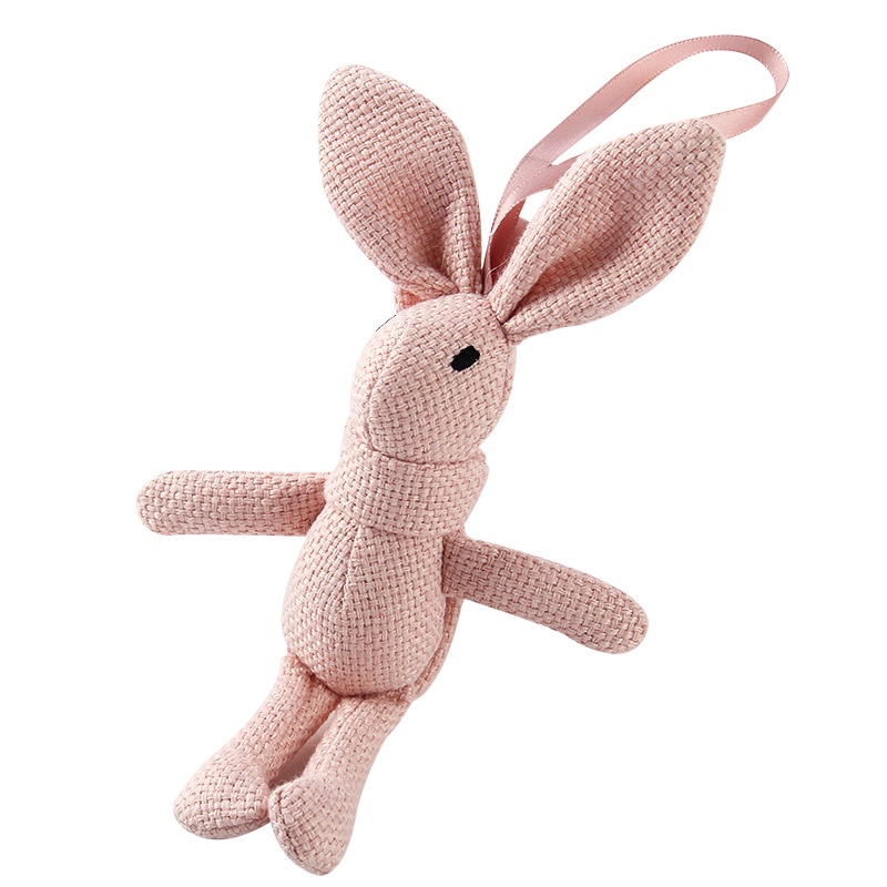 Móc khóa thỏ nhồi bông mềm mại đáng yêu