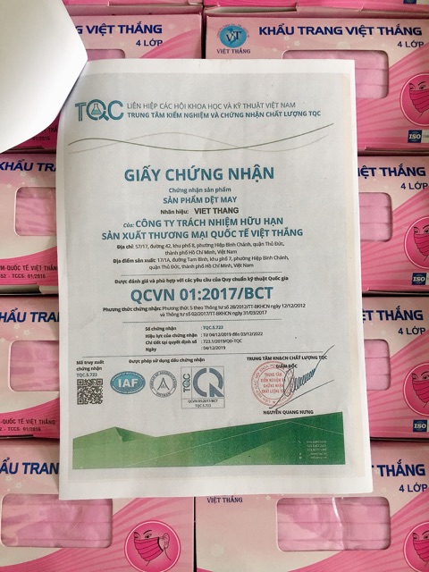 [SIÊU HOT 2020 - MÀU HỒNG NỮ TÍNH] Khẩu trang y tế Việt Thắng hàng VN chất lượng cao