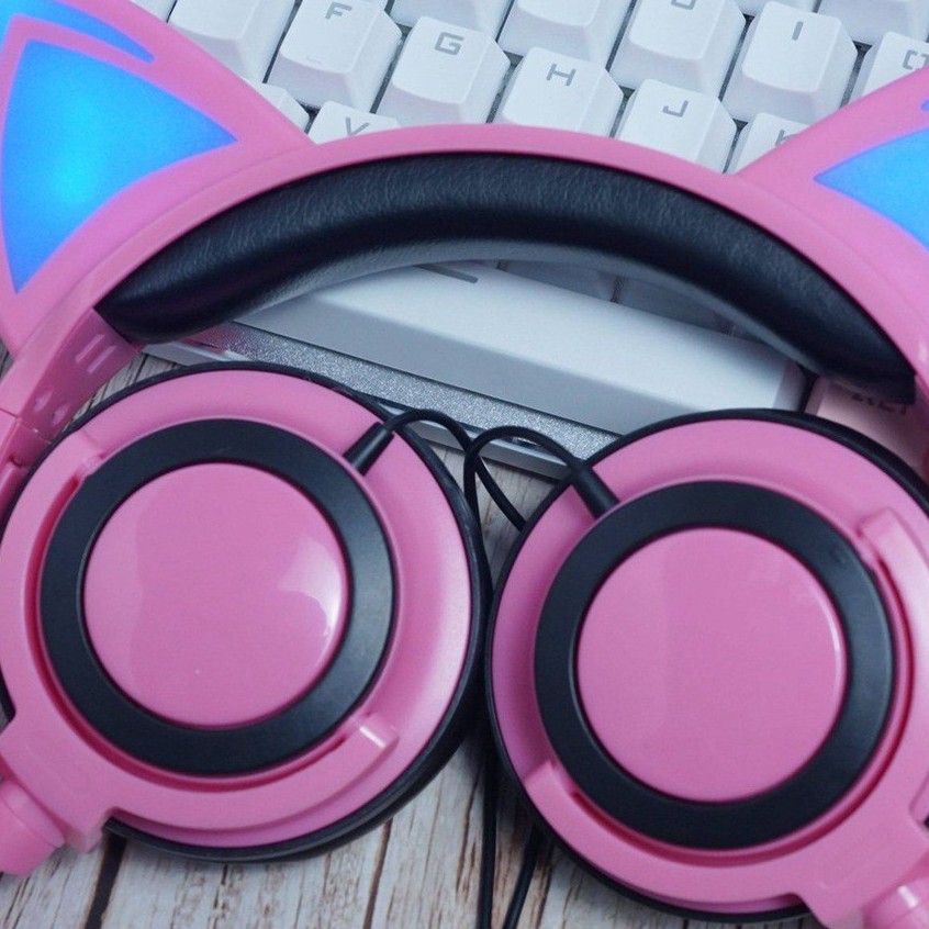 TAI NGHE MÈO CAT EARPHONE TTLIFE CÓ LED CỰC XINH ĐA DẠNG MÀU SẮC | BigBuy360 - bigbuy360.vn