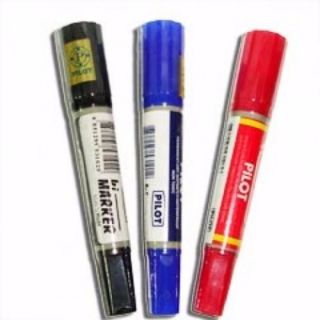 Bút lông xanh 2 đầu PiLot (đen/xanh/đỏ) (loại này không bao đổi trả)