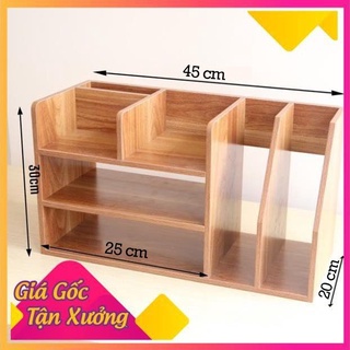 Kệ sách để bàn mini, kệ để hồ sơ văn phòng tiện lợi gỗ MDF chống ẩm cao cấp