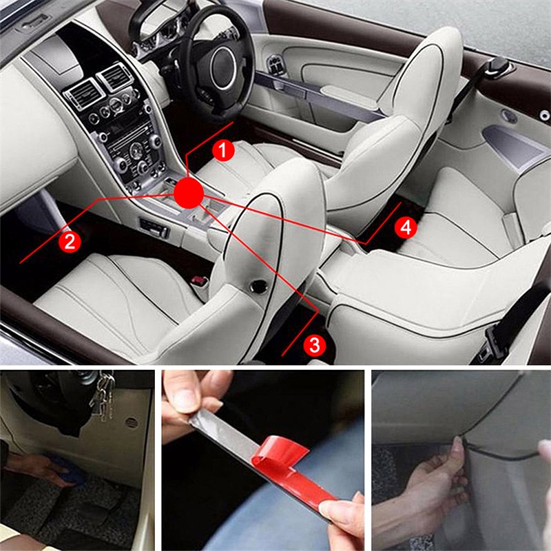 Dây Đèn LED RGB Nhiều Màu Điều Khiển Bằng Giọng Nói Trang Trí Xe Hơi