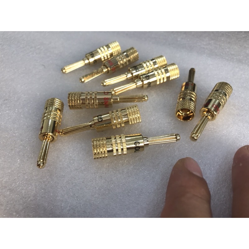 Jack Bắp Chuối Cắm Loa, Jack Amply màu Gold tuyệt đẹp, Jack sịn