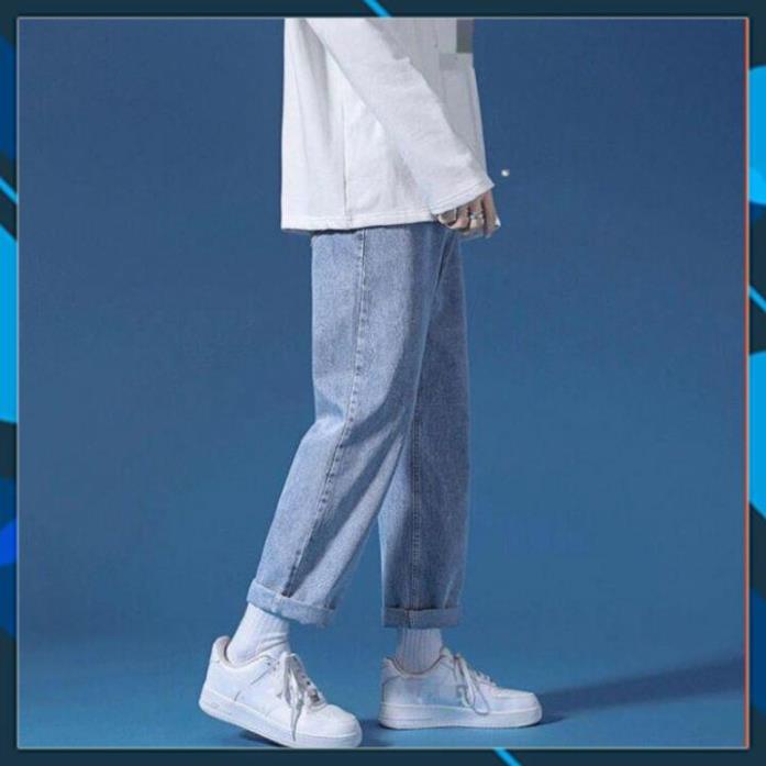 Quần jean ống rộng cao cấp dáng suông cá tính hot trend QJBY01