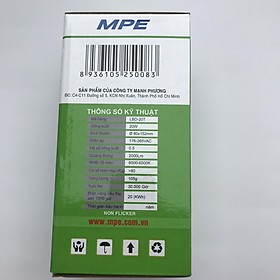 ĐÈN LED BULB 20W MPE TRẮNG / VÀNG