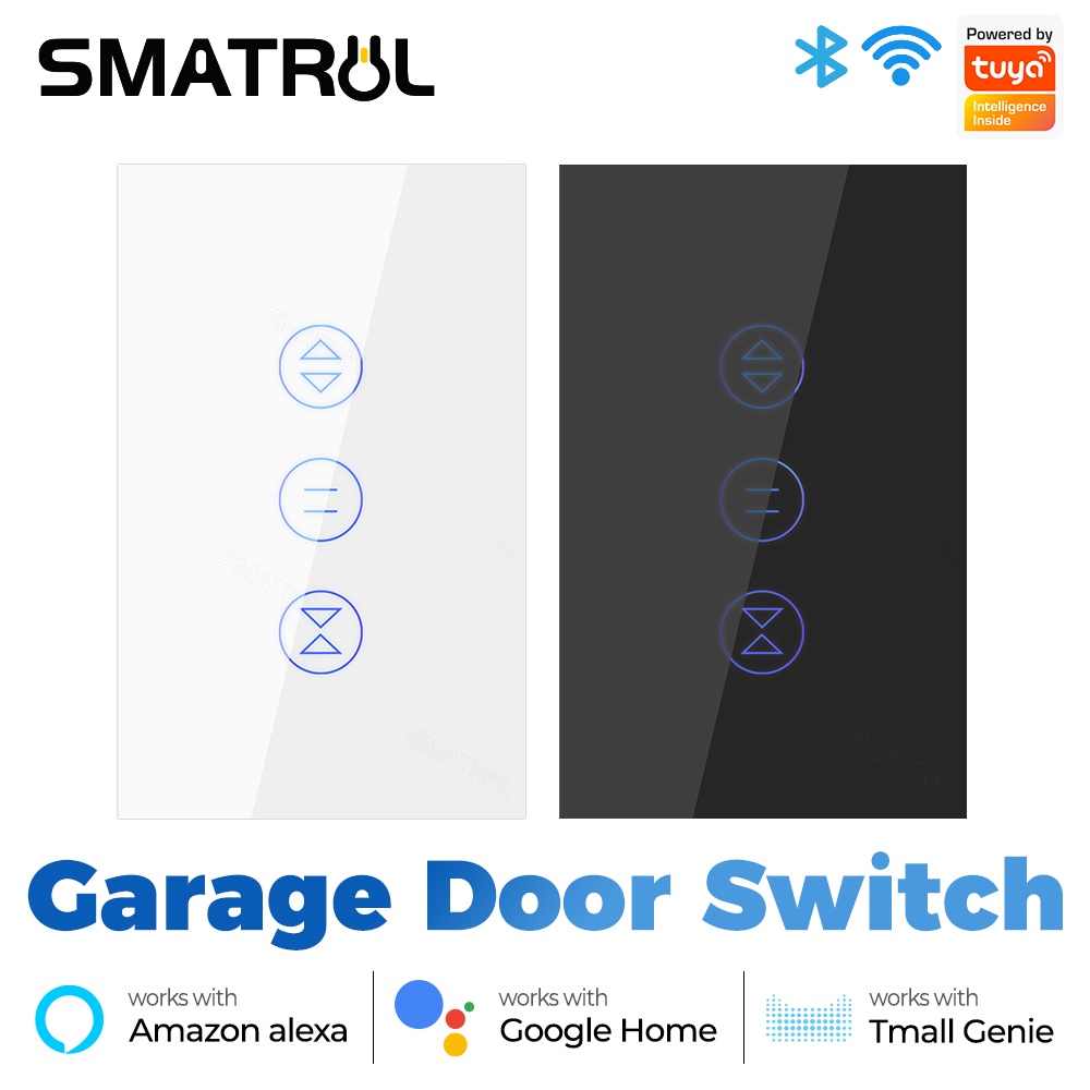 Công tắc cửa cuốn WiFi SMATRUL điều khiển qua điện thoại Ap Tuya (tự dừng khi gặp vật cản/dùng chung remote cửa cuốn)