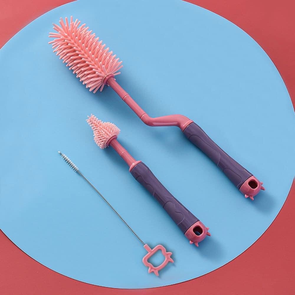 Cọ bình sữa silicone 3 chi tiết cao cấp cho bé