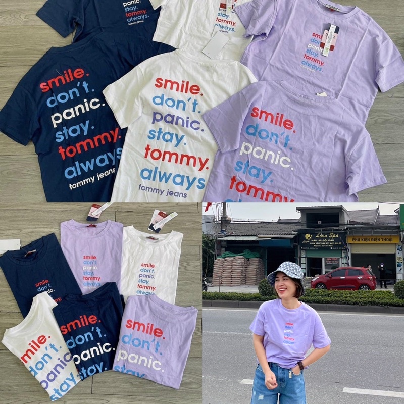 áo thun cổ tròn smile nữ gap