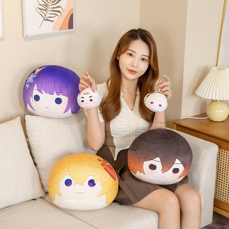 CÓ SẴNGối nhồi bông hình bánh bao nhân vật Genshin Impact tùy chọn xinh xắn Gấu bông plushie mochi Genshin Impact mềm mại cute game anime