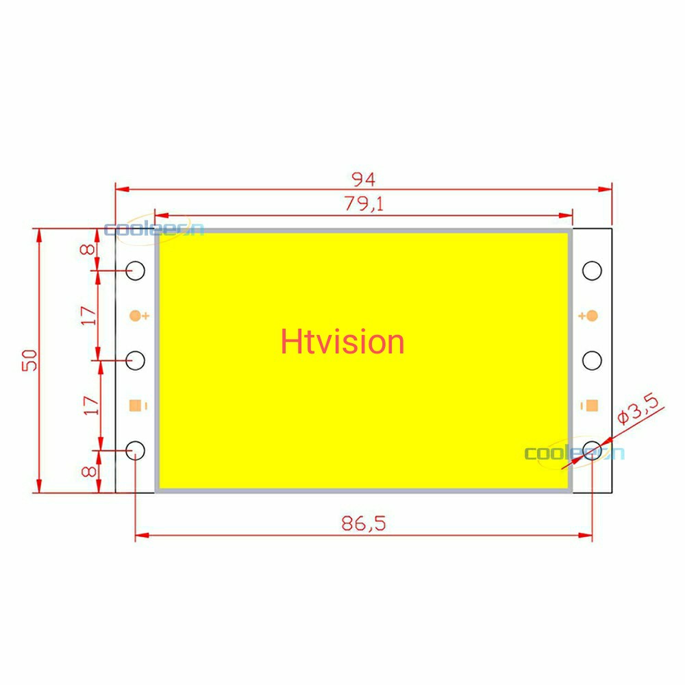 Bảng đèn led cob 30w kích thước 94x50mm siêu sáng 12V  Module Led Panel chiếu sáng trong xe ô tô, dã ngoại