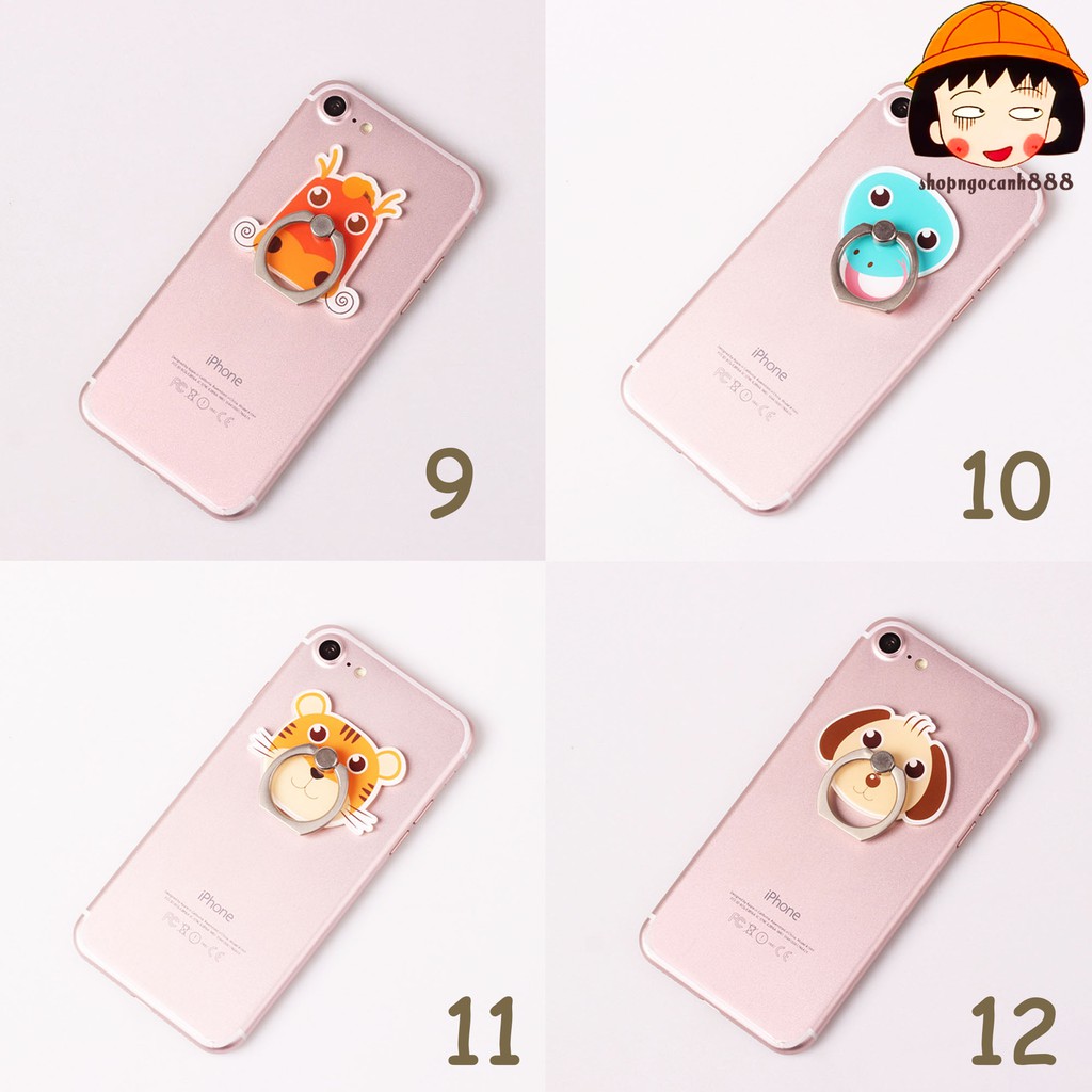 [KÈM HỘP ĐỰNG] Iring Giá Đỡ Điện Thoại Chiếc Nhẫn Icon Động Vật Xinh Xắn Bám Dính Siêu Chắc ! | BigBuy360 - bigbuy360.vn