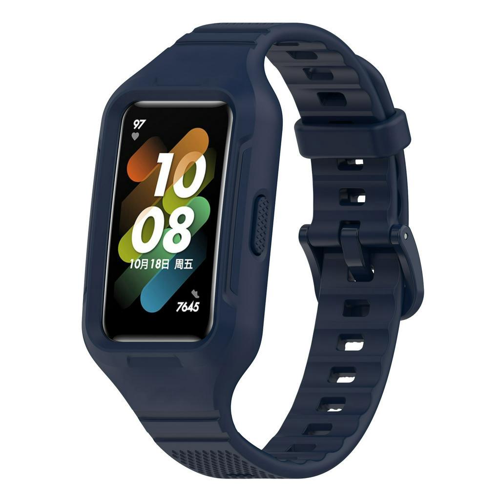 Dây Đeo Silicone + Ốp Bảo Vệ Cho Đồng Hồ Thông Minh Huawei Band 8 7 6