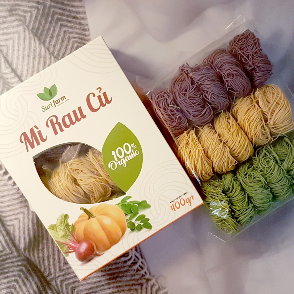 Mì Rau Củ Hữu Cơ SuriFarm⚡FREESHIP⚡Ăn Kiêng.Giảm Cân. Bé Ăn Dặm.Giàu Chất Xơ