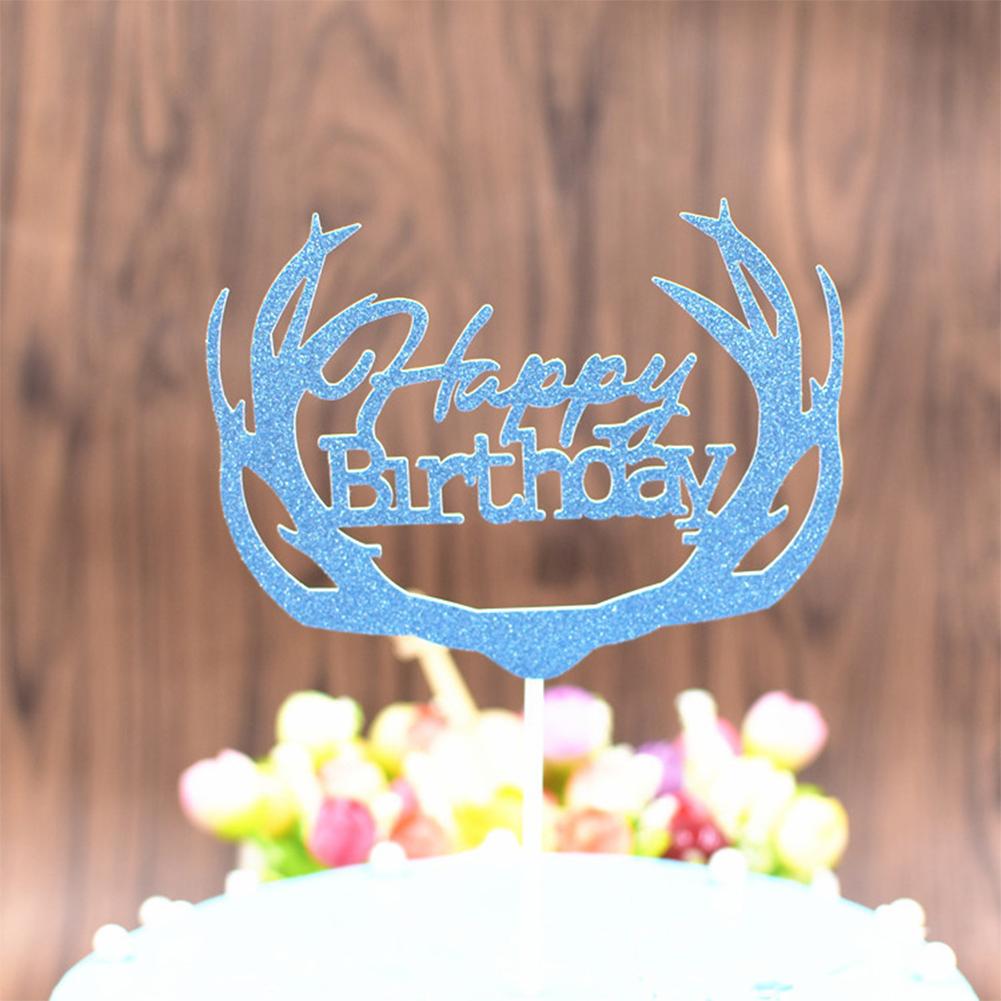 Que Chữ Happy Birthday Cắm Trang Trí Bánh Kem