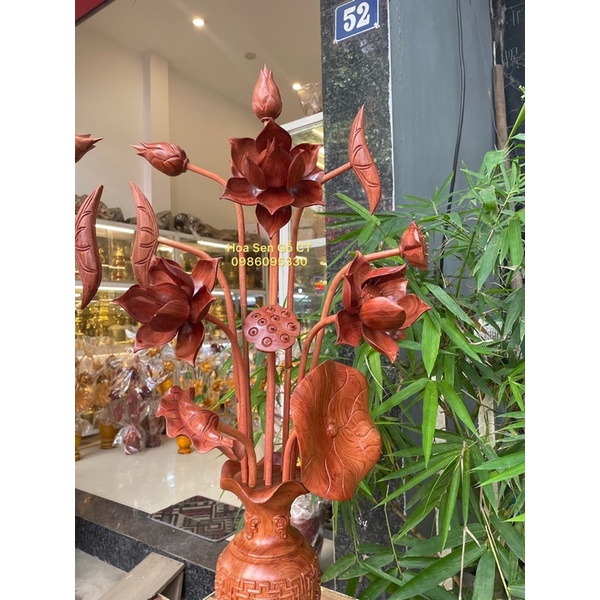 Bình Sen Gỗ Hương Đá Hàng Đẹp