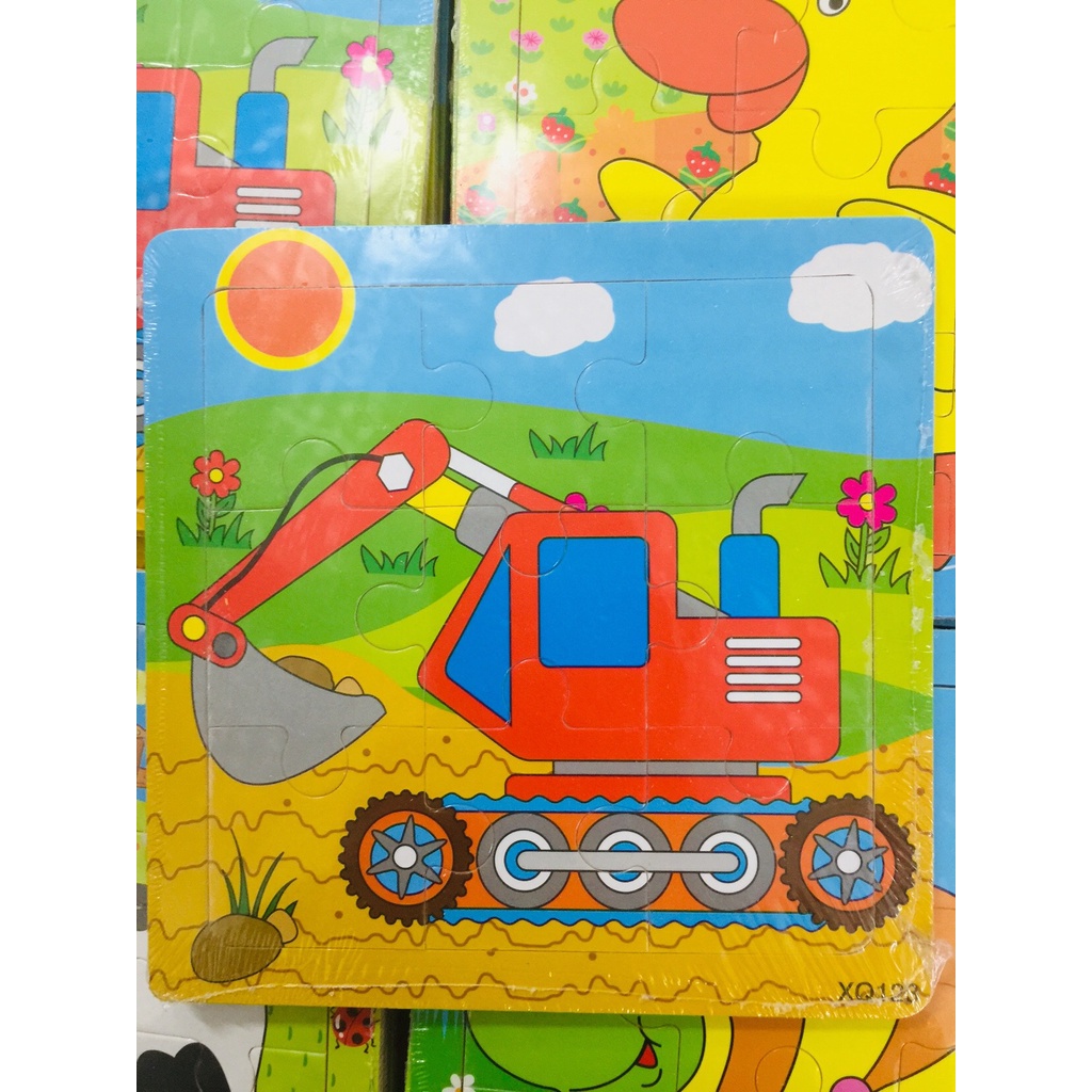 Đồ chơi xếp hình Tranh Ghép gỗ 9 miếng cho bé phát Triển Trí Tuệ