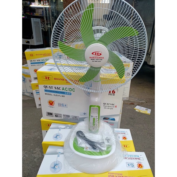 Quạt tích điện kiểu đứng AC&DC 16 inch Honjianda FL602
