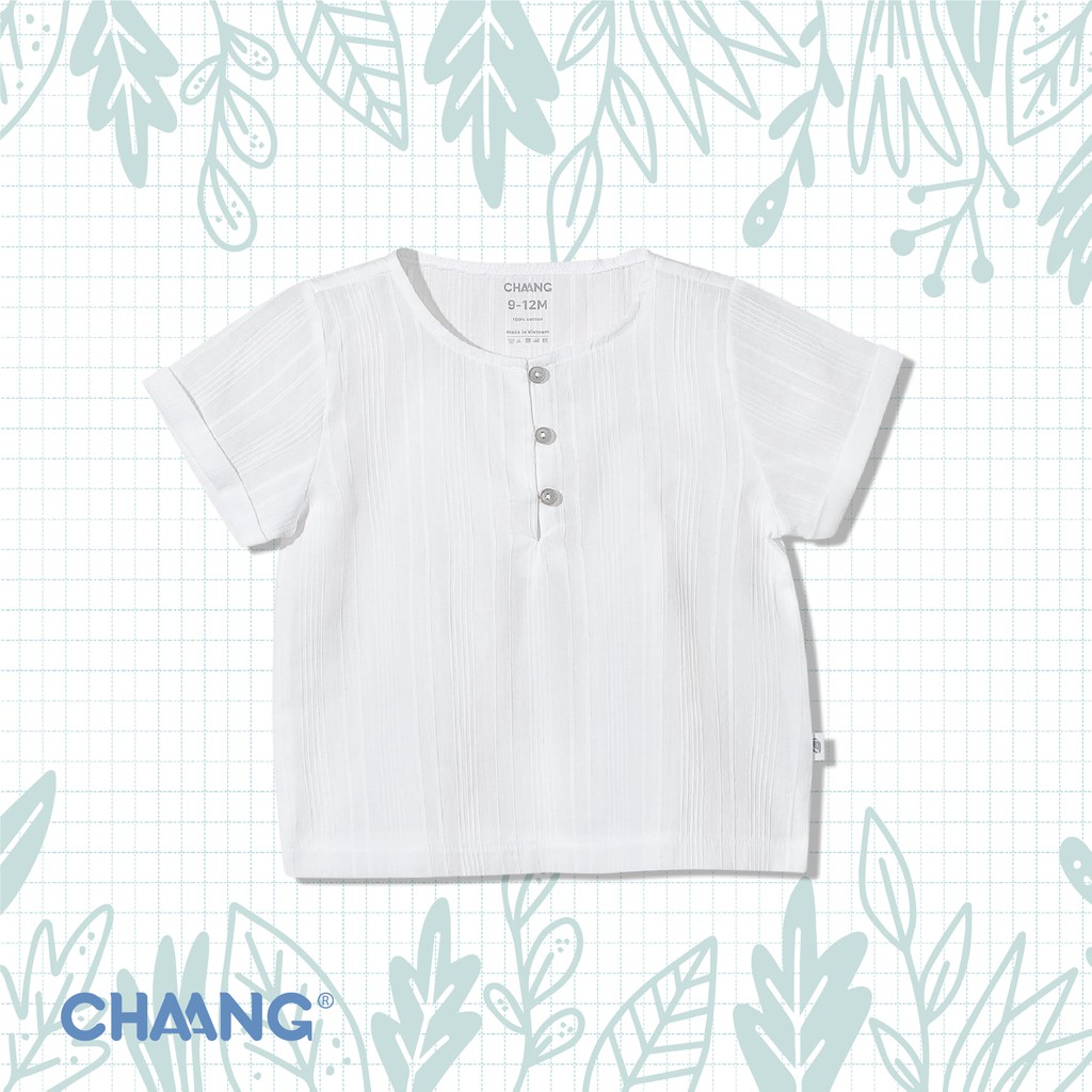 Áo cộc bổ trụ CHAANG summer trắng