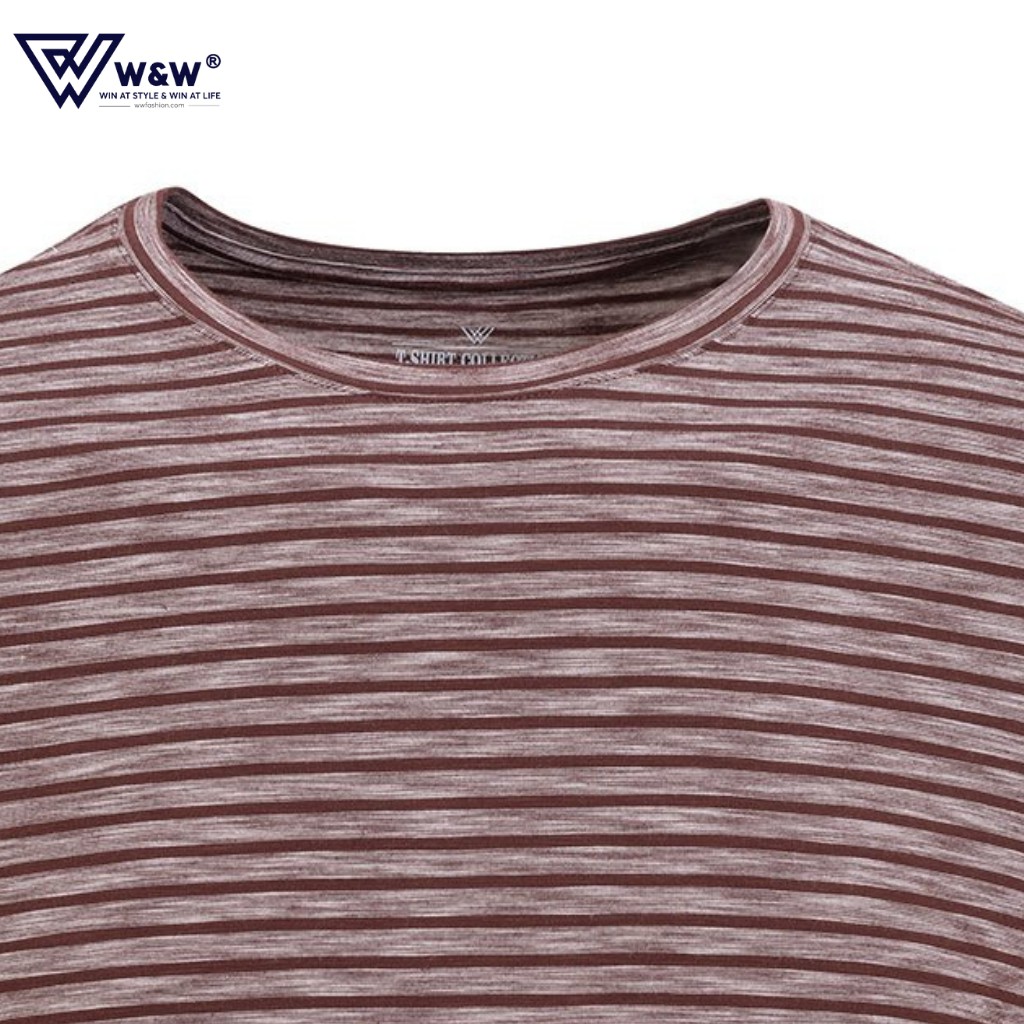 Áo T-shirt Ngắn Tay Cổ Tròn Cao Cấp W&amp;W TSHIRT06, Chất Liệu Rayon Slub Mềm Mịn, Không Nhăn, Không Bai Xù