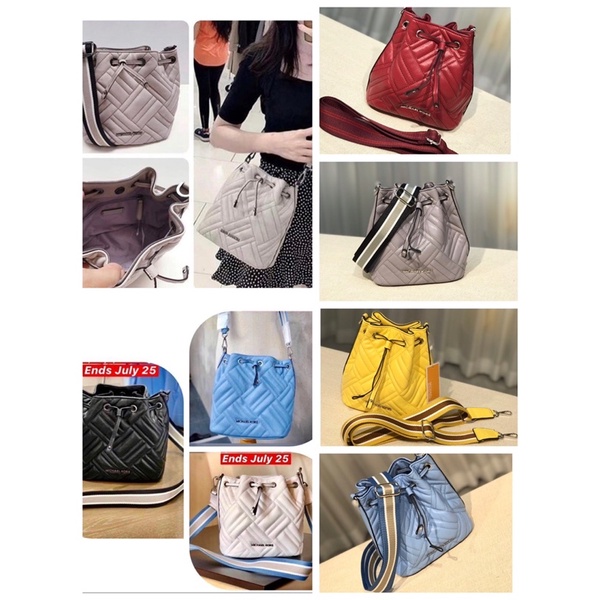 - Túi bucket mini rút dây  Peyton bucket bag-kèm dây đeo bản to cá tính-tone màu trẻ trung classic