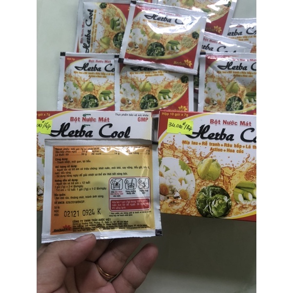Herba cool bột sủi thanh nhiệt nước mát