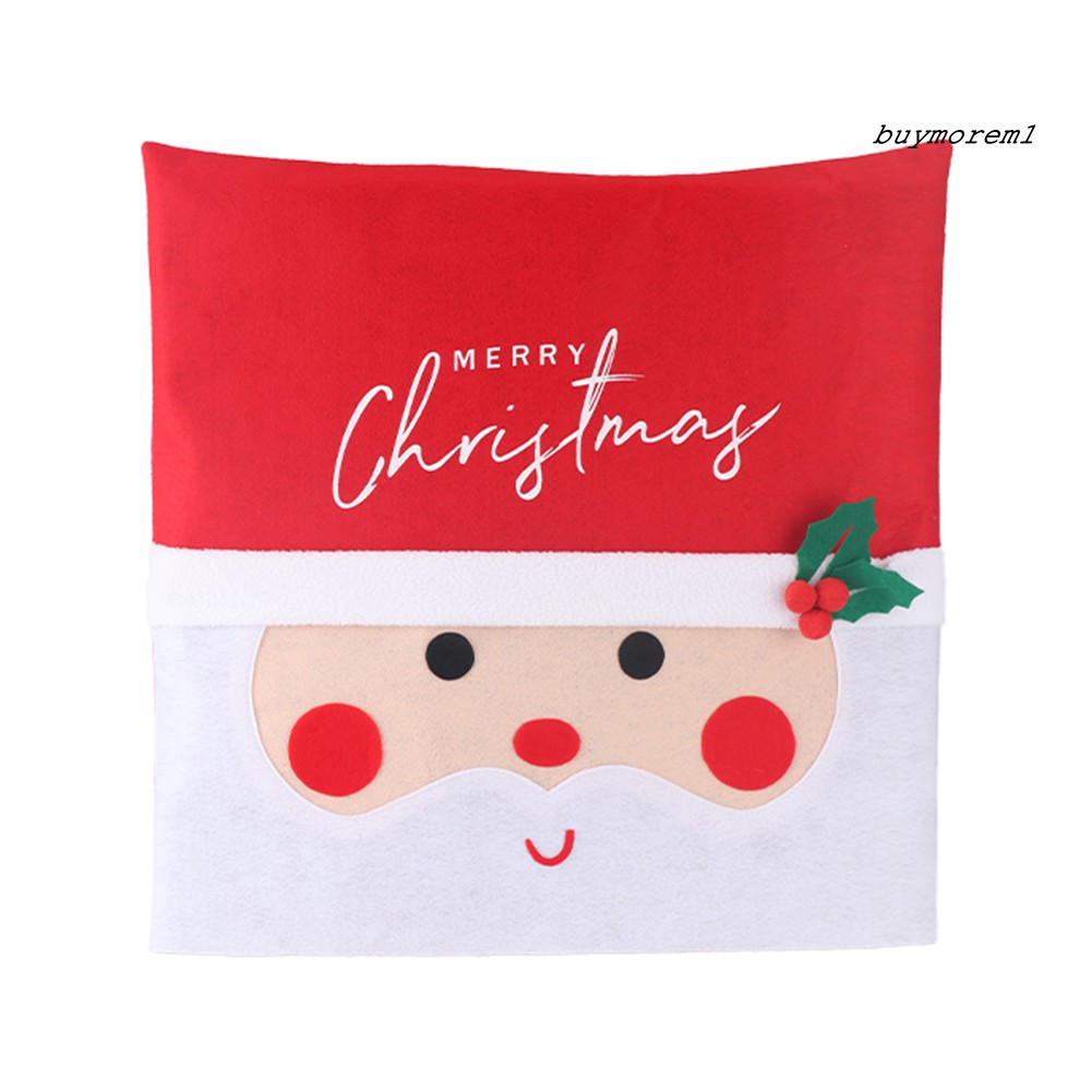 Set 4 Bọc Lưng Ghế Hình Ông Già Noel