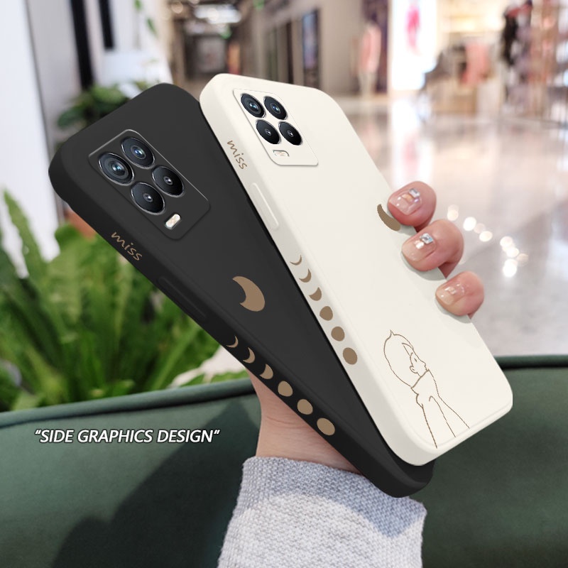 Ốp Điện Thoại Bằng Silicone Màu Trơn Cho Realme 8 8i Pro 4G 5G