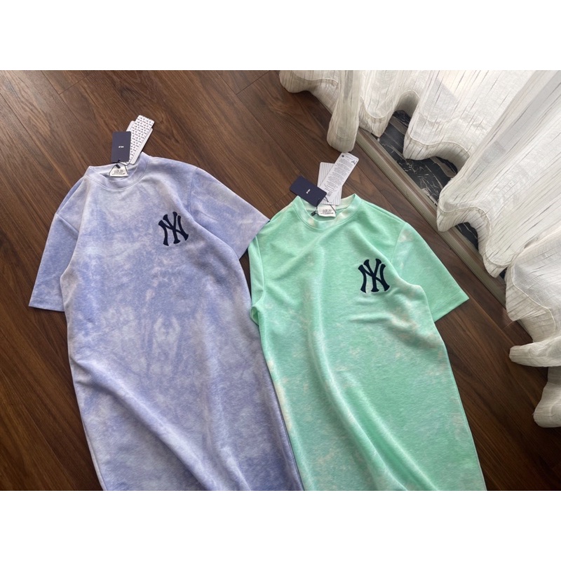 Đam thun polo ML**B thêu NY xịn xò - váy suông dáng dài