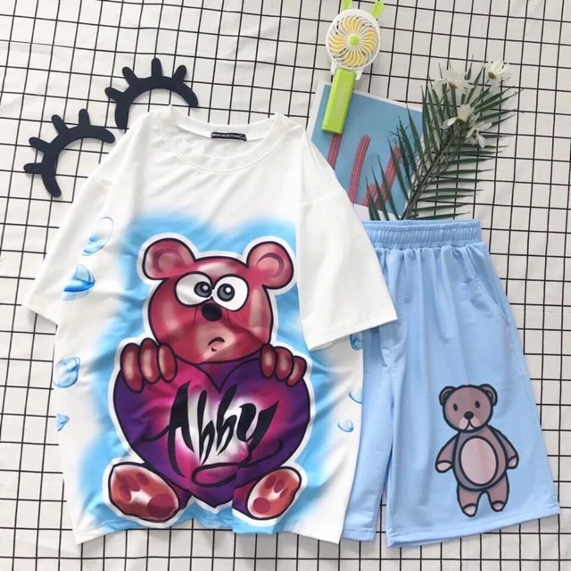 [18 mẫu] Set hoạt Hình Xinh Xắn/Short in+Overtee 3D