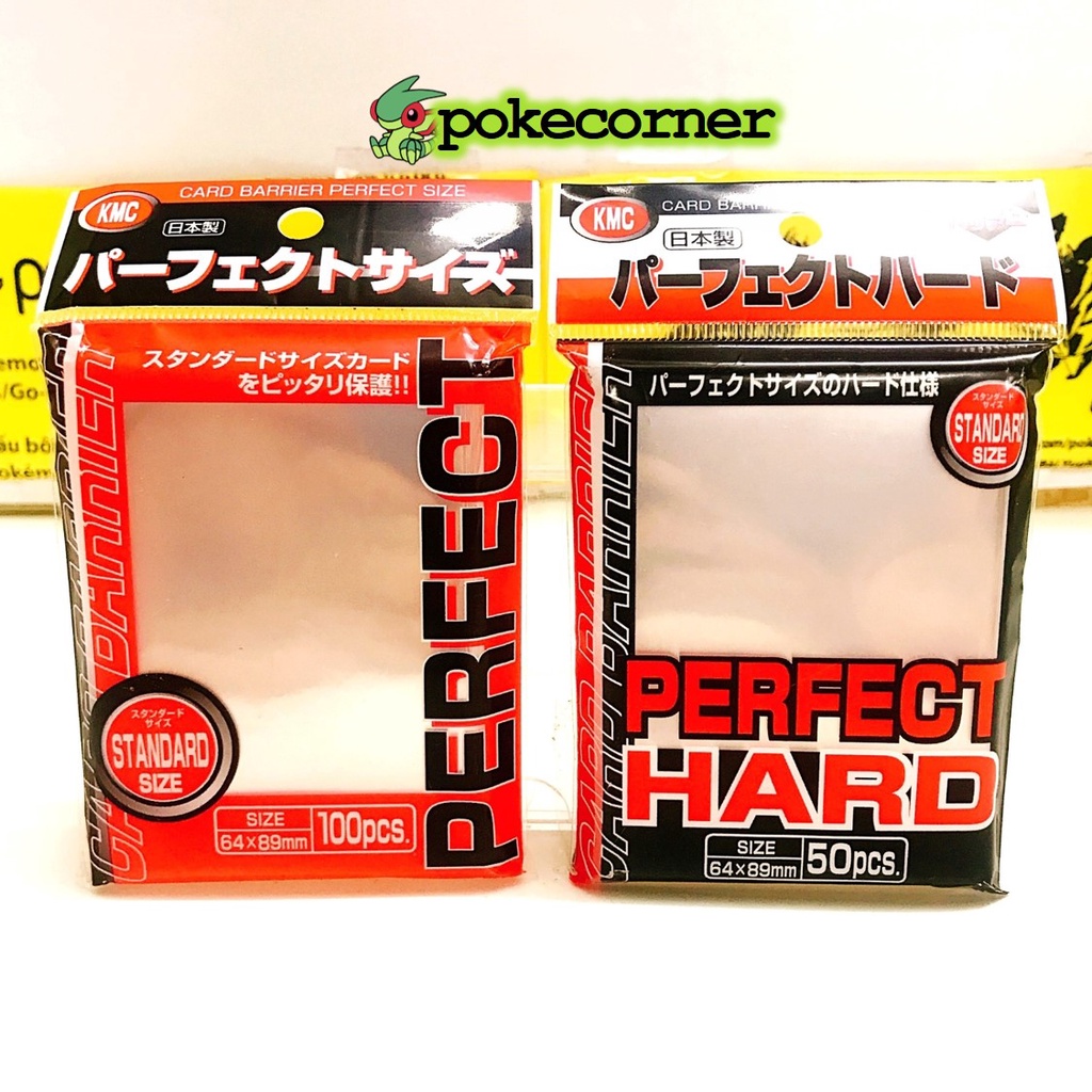 1 túi bọc bài trong suốt Sleeve Fit PERFECT (bọc 100 cái) / PERFECT HARD (bọc 50 cái) của KMC loại size 64x89mm !!