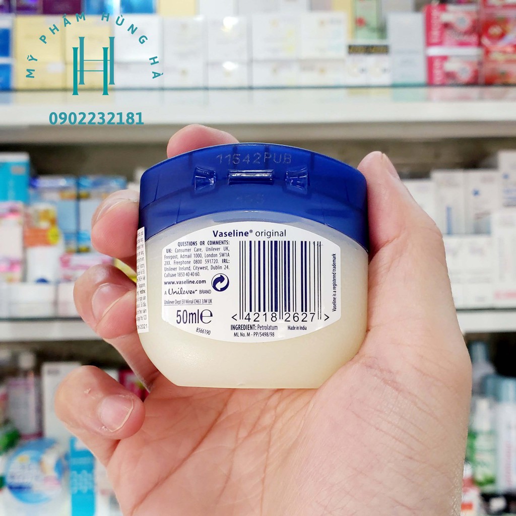 Kem dưỡng da Vaseline, sáp dưỡng ẩm da mặt và toàn thân Vaseline Original 50g