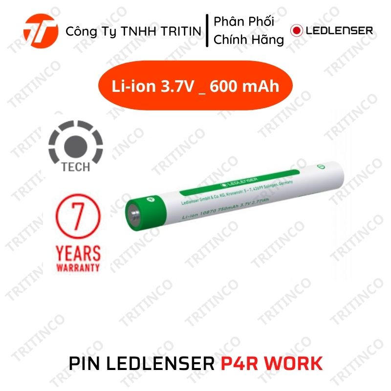 Phụ Kiện Pin Li-ion 600mAh 3.7V LEDLENSER P4R WORK - Bảo Hành 2 Năm | TRITINCO