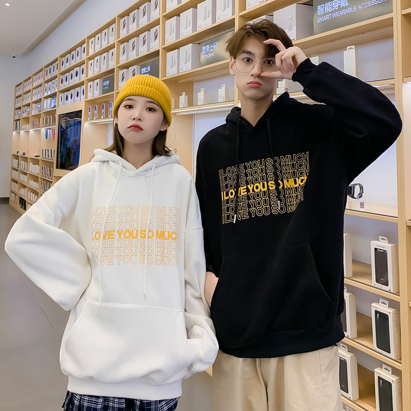 Áo hoodie nam nữ unisex I LOVE YOU SO MUCH nhiều màu sắc chất nỉ ngoại dày đẹp - SamMy96 Shop