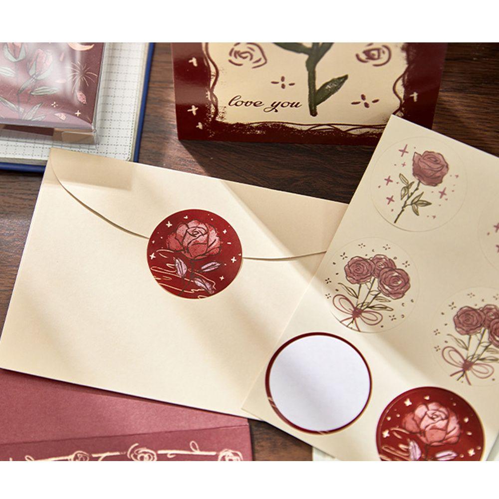 Set 20 Tờ Nhãn Dán Trang Trí Sổ Tay DIY Phong Cách Retro