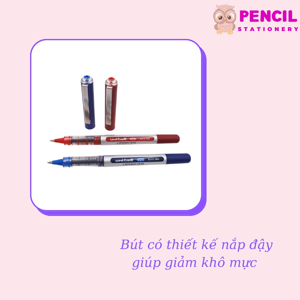 Bút Ký Cao Cấp UniBall 150 Ngòi 0.5mm, Bút Nước Mực Gel Loại Xịn Nhiều Màu Xanh Đen Đỏ Cho Học Sinh Văn Phòng