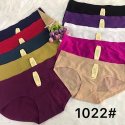 Sỉ 10 quần lót đúc su không đường viền kẻ ngang