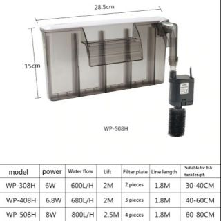 Lọc thác hồ thủy sinh Sobo WP508H