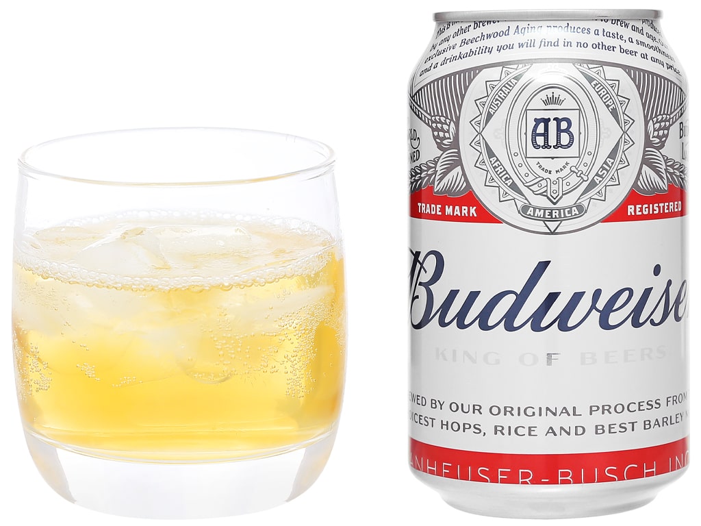 Thùng 24 Bia Budweiser lon 330ml / Lốc 6 lon Bia Budweiser lon 330ml