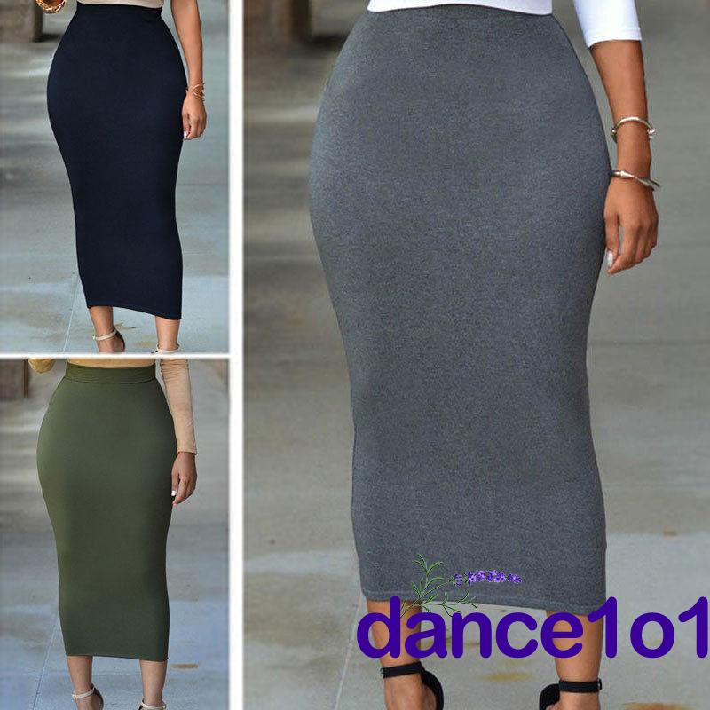 Chân váy bút chì lưng cao dáng dài hợp thời trang
