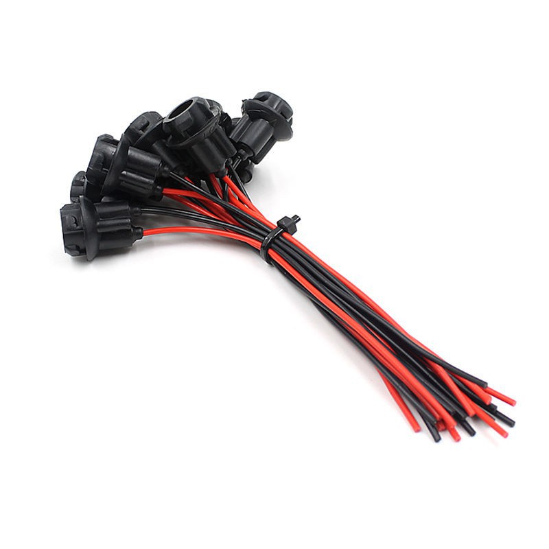 Set 10 đui nối dài T10 W5W 168 194 2825 921 dùng gắn đèn LED dành cho xe ô tô