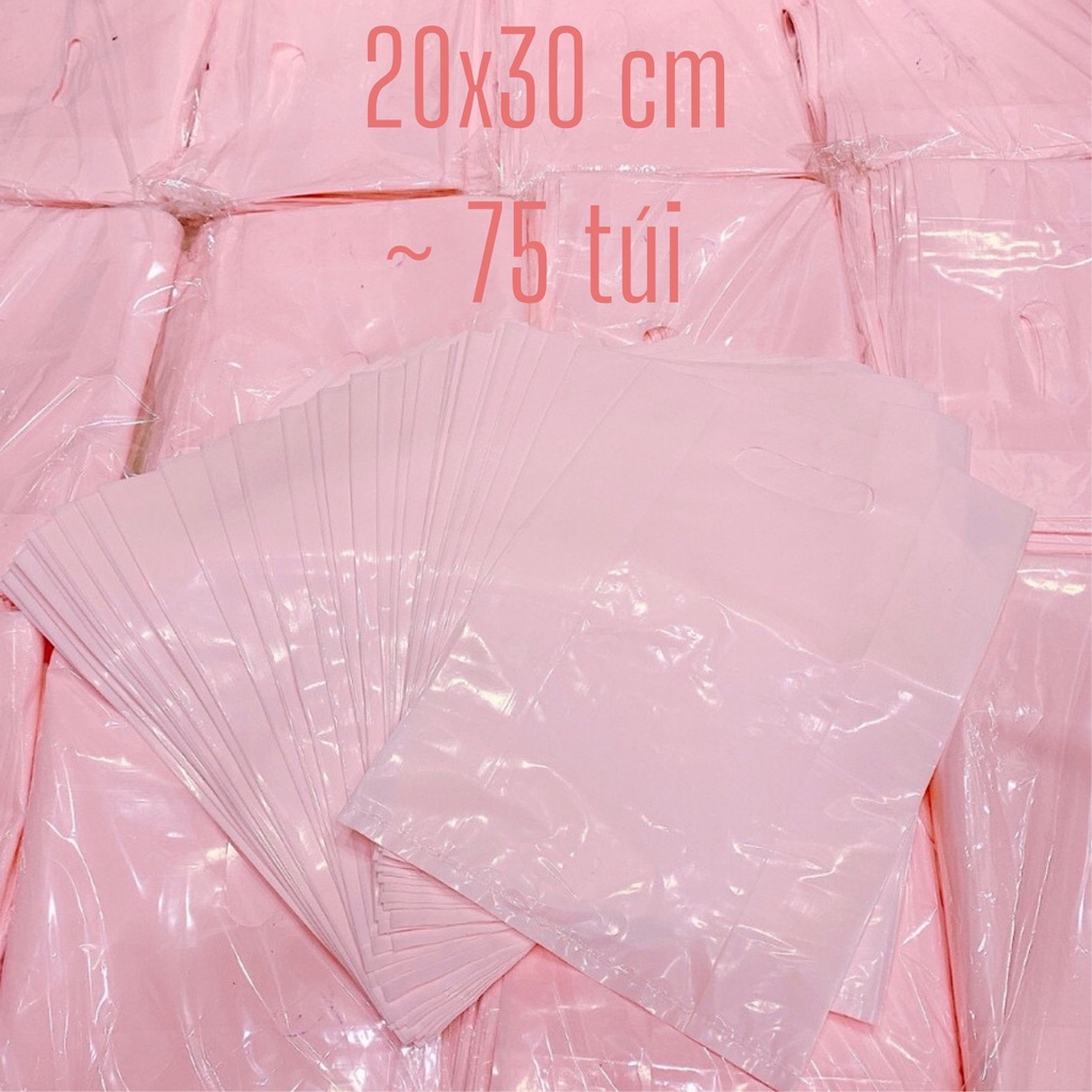 FULL SIZE - 1KG Túi Nilong Hột Xoài Màu Hồng Pastel Ngọt Ngào - Túi Hột Xoài PE Trơn Bóng