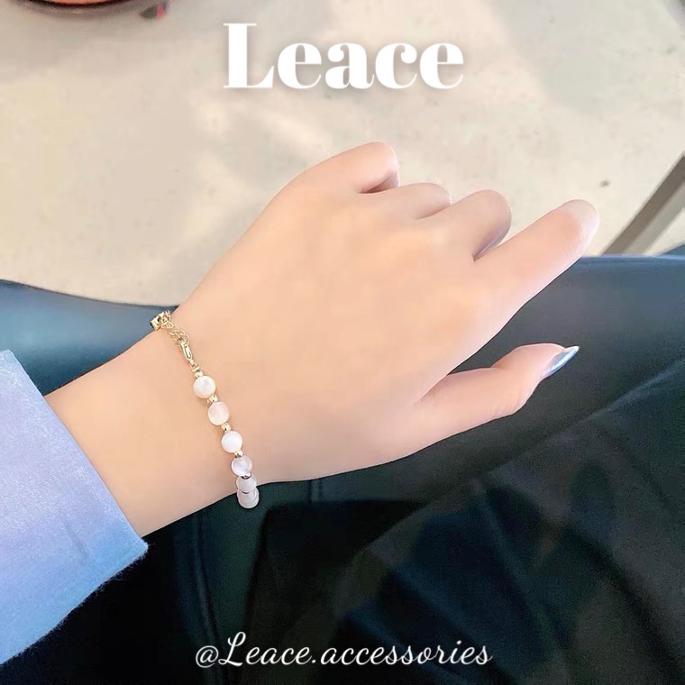 Vòng tay nữ, lắc tay nữ đính hạt mix kim loại nữ tính BL009 Leace.accessories